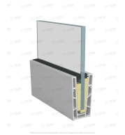 SD 18 Continuous Profile System Aluminum Glass Railing Base Profile for Balcony and Staircase, Indoor and Outdoor Top Mount Design, Durable Finish, Easy Installation for Modern Projects 